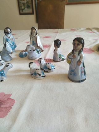 Pesebre porcelana vintage. 15 figuras