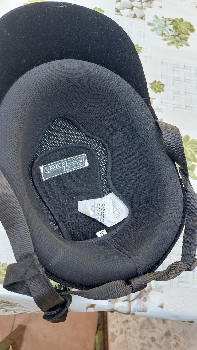 Casco equitazione velluto nero