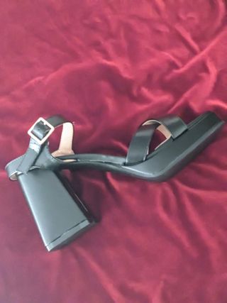 Sandalias tacón negras mujer -talla 37- NUEVAS.