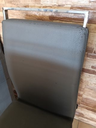 4 Sillas Comedor Gris - Piel Sintética