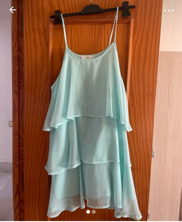 Vestido Mango celeste - Talla xl