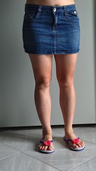 Mini gonna jeans | Blu