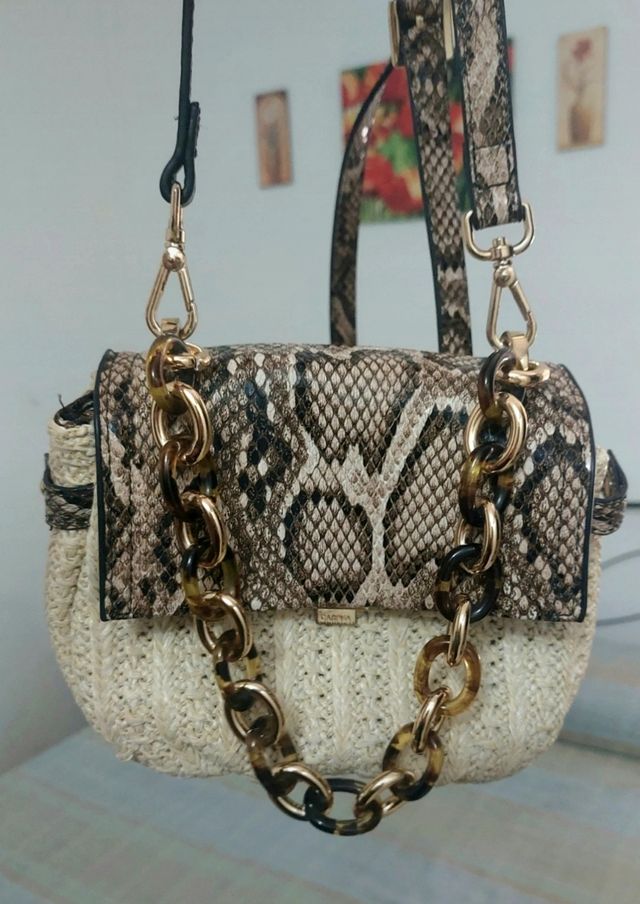 Carpisa borsa a tracolla beige e marrone