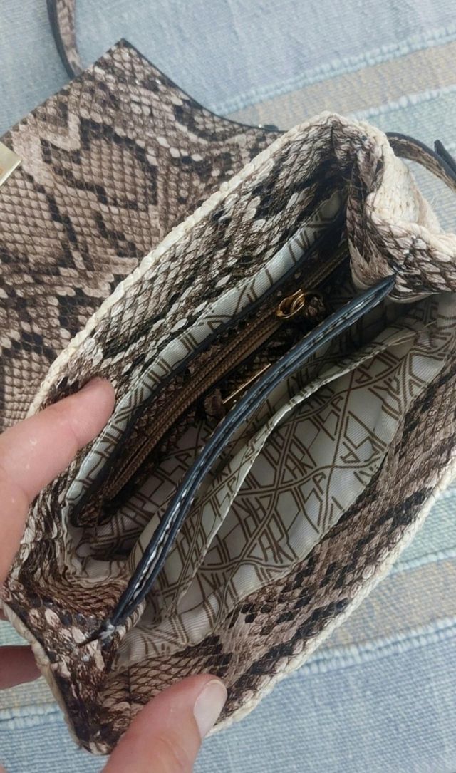 Carpisa borsa a tracolla beige e marrone