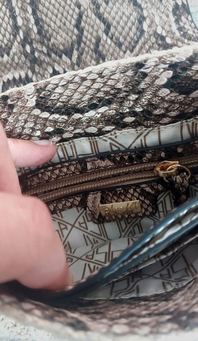 Carpisa borsa a tracolla beige e marrone