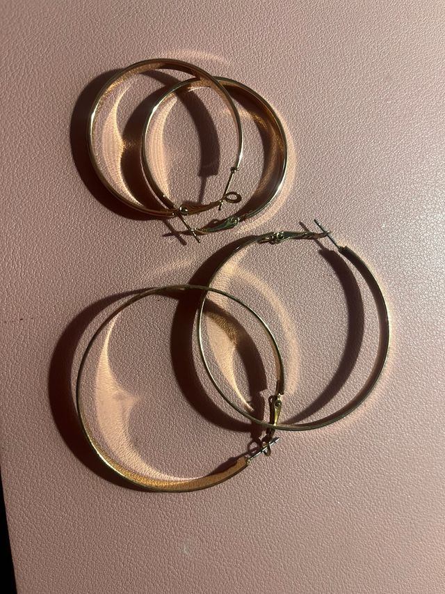 Pendientes aro dorados