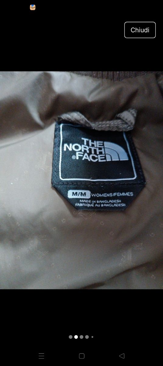 Piumino The North Face oro verde oliva tg M,piuma