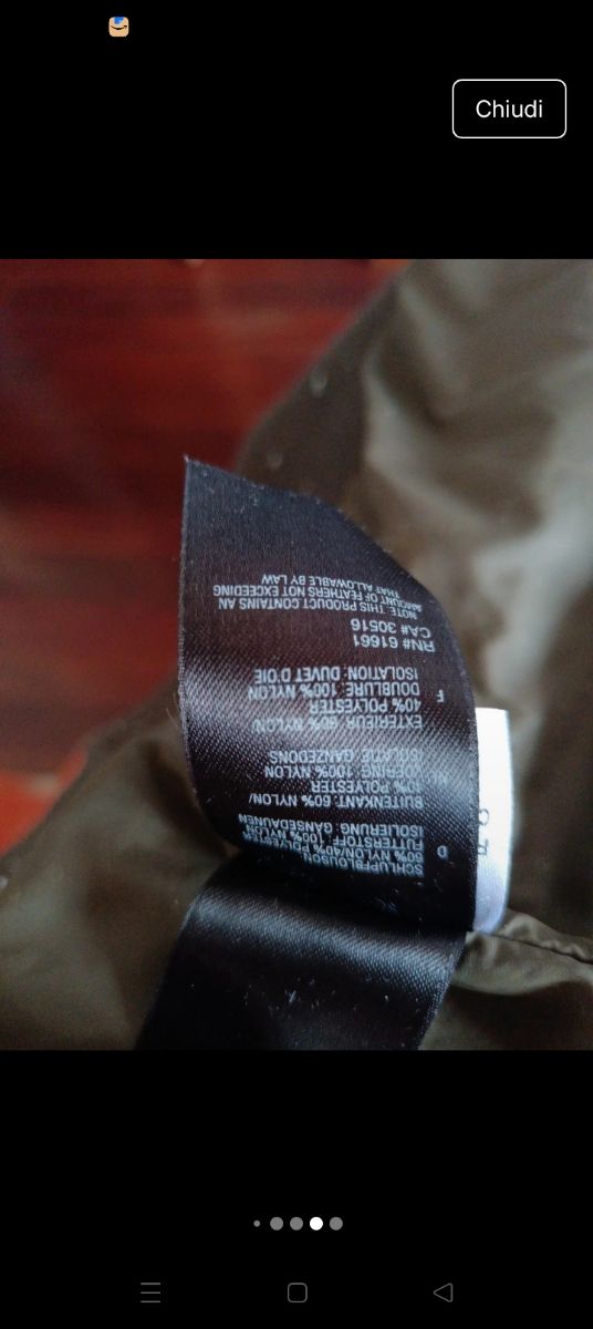 Piumino The North Face oro verde oliva tg M,piuma