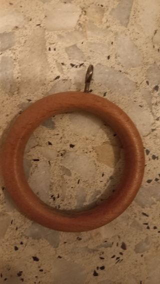20 Anillos Cortina Madera marrón
