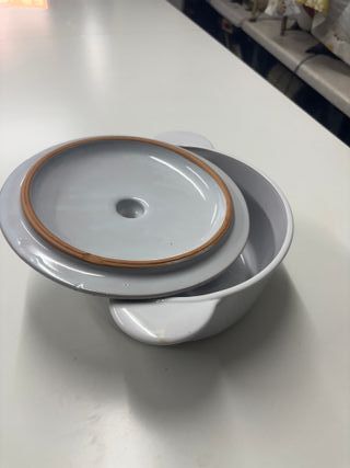 Pentola Cottura Ceramica Grigio-Bianco