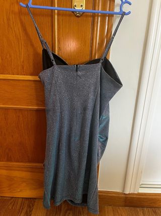 Vestido fiesta brillo azul