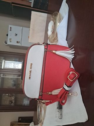 Michael Kors - Borsa a tracolla rossa e bianca