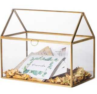 Caja cristal dorada - Estilo casita