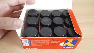 12 botes pintura La Pajarita 35ml
