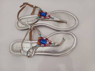 Sandalias Plata Multicolor 39