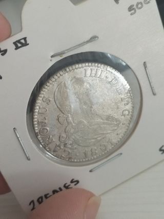 2 Reales Carlos IV Sevilla 1789