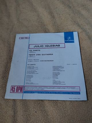  vinilo Julio Iglesias Yo canto+tenía una guitarra