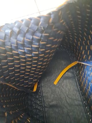 Borsa intrecciata gialla