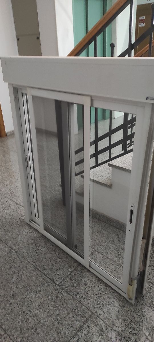 Ventana aluminio blanco corredera cristal climalit