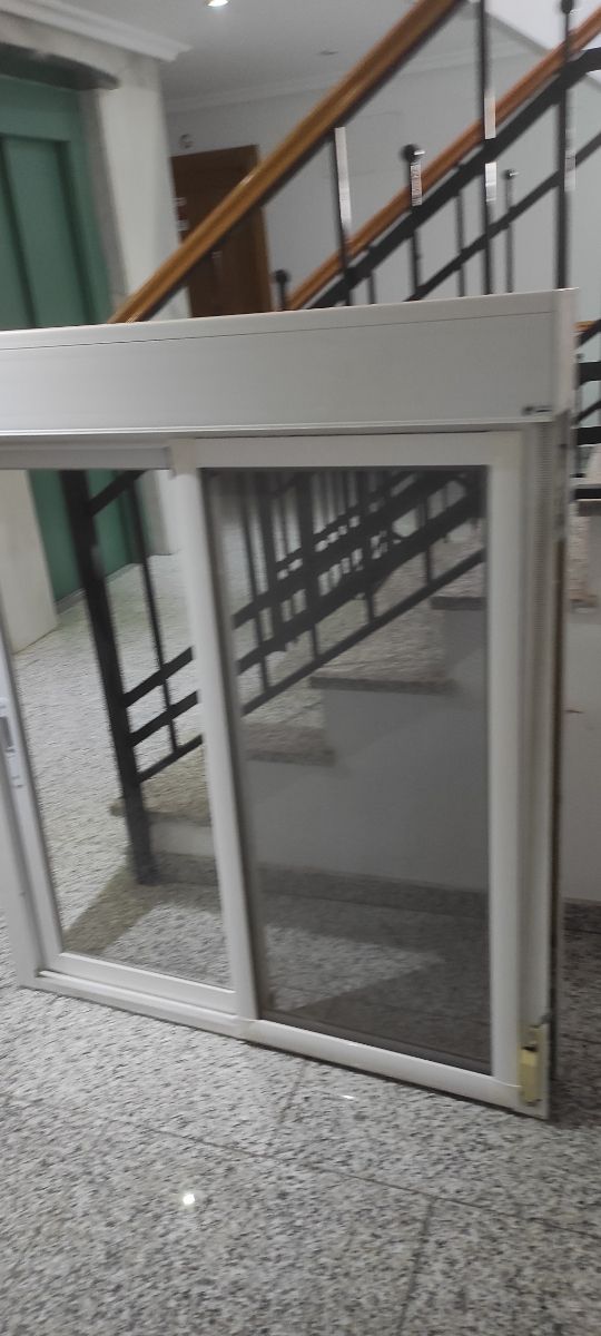 Ventana aluminio blanco corredera cristal climalit