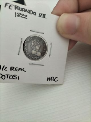 1/2 Real Fernando VII Potosi 1822