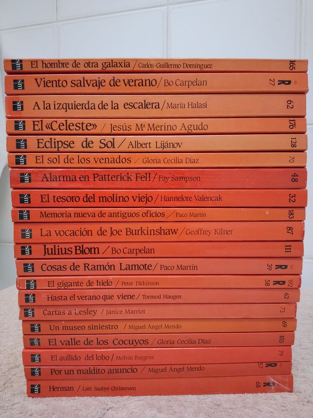 LOTE (III) DE 20 LIBROS EL BARCO DE VAPOR (rojos)