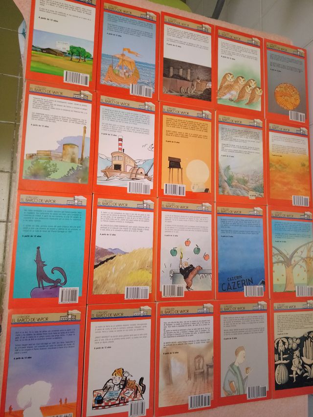 LOTE (III) DE 20 LIBROS EL BARCO DE VAPOR (rojos)