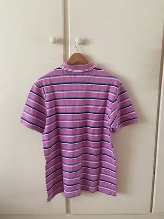 Polo CHAPS rayas rosa vintage talla L/G