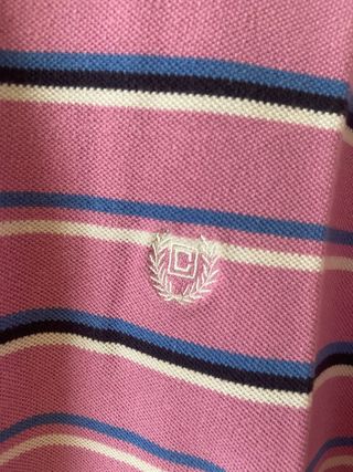 Polo CHAPS rayas rosa vintage talla L/G