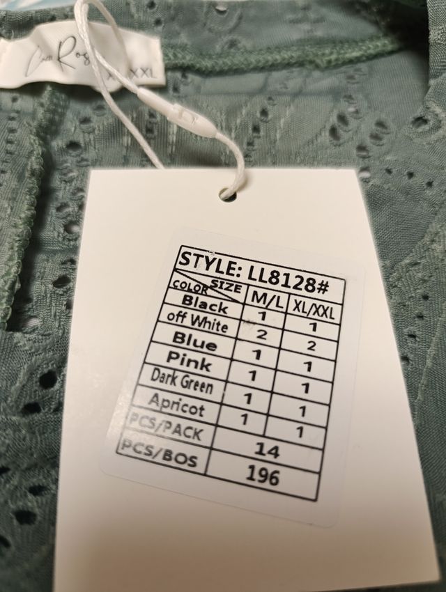 Blusa Coccorosso verde oliva con foglie