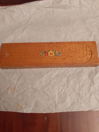 Astuccio portapenne legno vintage
