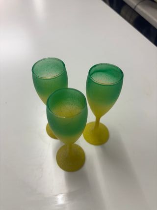 3 Calici spumante - Verde|Giallo