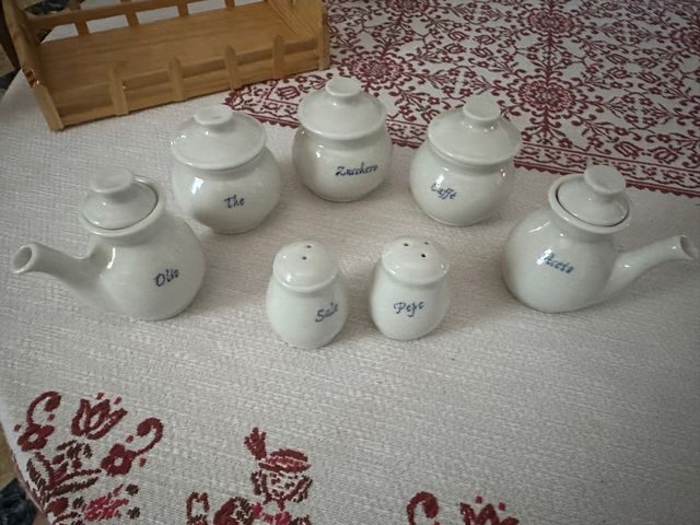 Set completo: Sale/pepe, olio/aceto, the, zucchero
