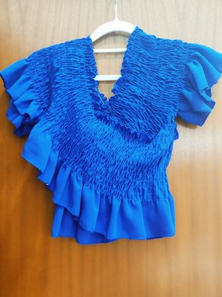 Top blu alla spagnola