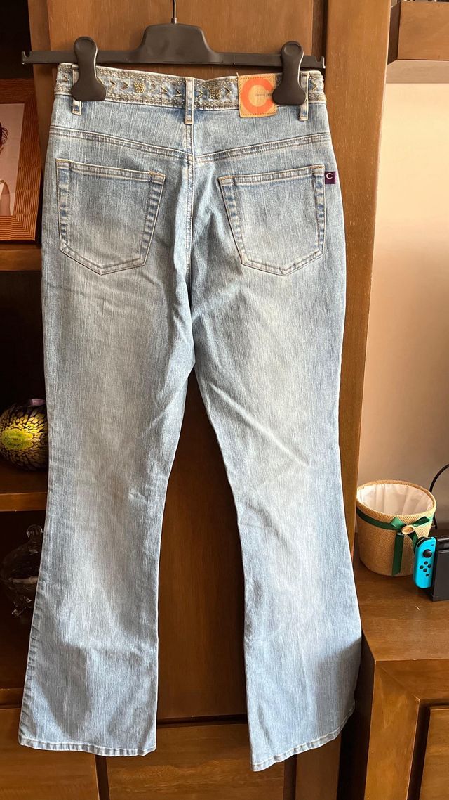 Vaqueros campana brillos -talla S