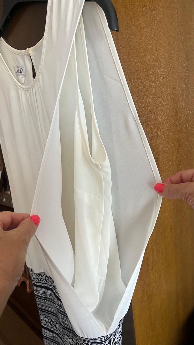 Vestido blanco y negro Kira