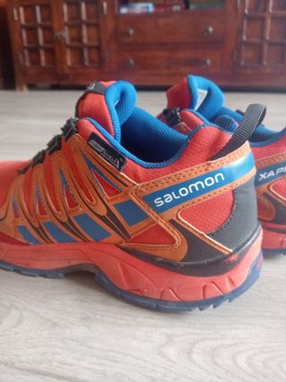 Zapatillas Salomon niño - Naranja/Azul
