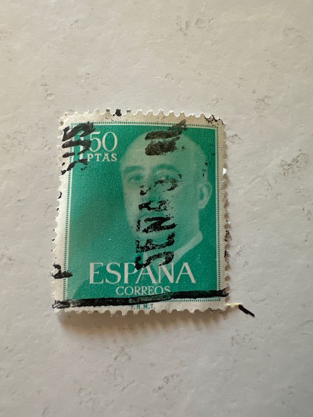 Sello España 1,5 ptas - Franco usado