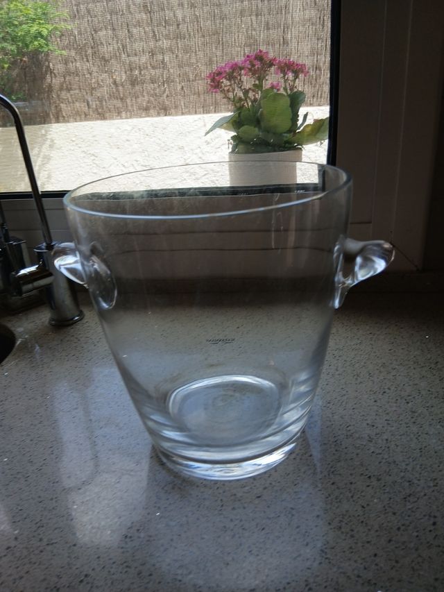 Cubitera cristal grande con asas