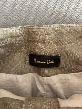 Falda Massimo Dutti beige talla S