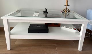 Mesa centro IKEA - cristal blanco