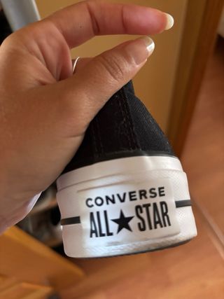 Converse negras plataforma talla 38