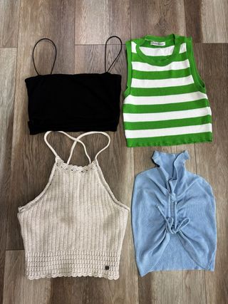 Tops Hollister - Negro y Beige
