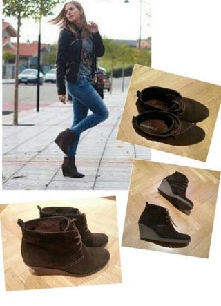 SPRINGFIELD Botines serraje de piel