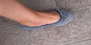 Ballerine scamosciate azzurre n.38