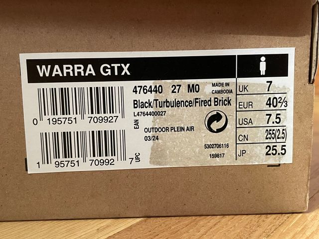 Zapatillas Salomon Warra GTX 40.5. (25.5cm)