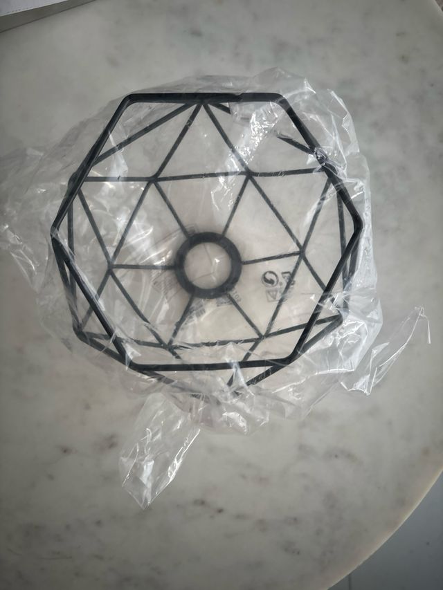 Lampada e portalampada da soffitto metallo nero