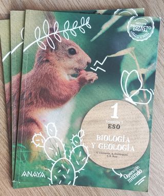 Libros de diferentes materias de 1° y 3° de ESO