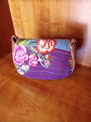 Bolso Piel Bordado México 