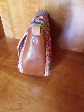 Bolso Piel Bordado México 